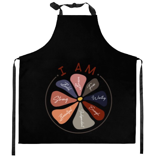 Positive Daily Affirmations Daisy Flower Kitchen Aprons
