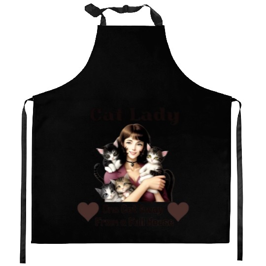 The Cat Lady Kitchen Aprons