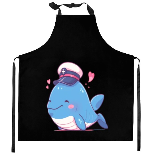 Whale Sailor Cap Boat Captain Cap Boating Whale Kitchen Aprons