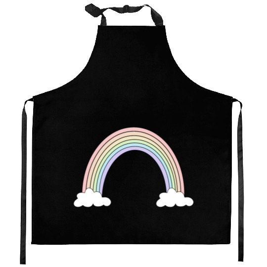 Pastel Rainbow Love Kitchen Aprons