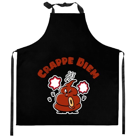 Crappe Diem Funny Carpe Diem Poop Kitchen Aprons