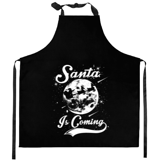 Santa is Coming Kitchen Aprons