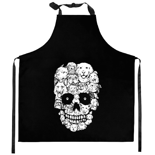 SKULL PUPPY DOG PET Kitchen Aprons