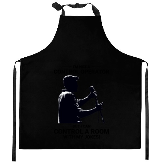 Ham Radio Operator Stand-Up Comedy Control Room Kitchen Aprons