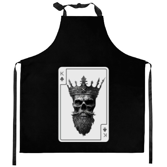 King Spades Halloween Creepy Gothic Poker Kitchen Aprons