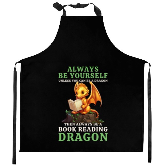 "Always Be Yourself" - Book Reading Yellow Dragon Kitchen Aprons