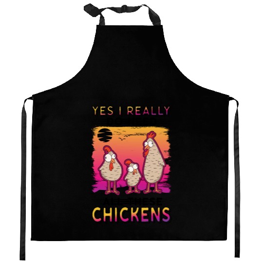 Chickens Chicken Farm Farmer Kitchen Aprons