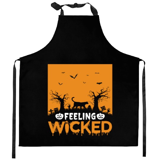 Halloween Feeling wicked Kitchen Aprons