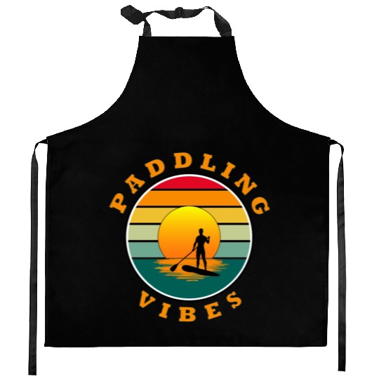 Paddling Vibes – Sun retro - Paddle Boarder Kitchen Aprons