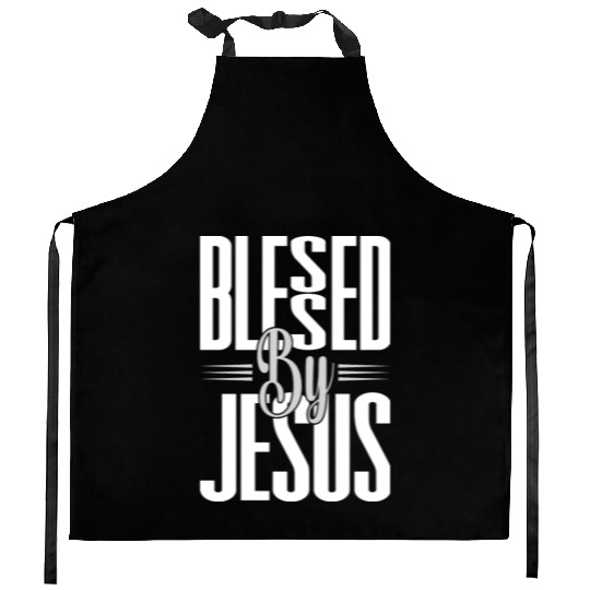 Blessed By Jesus Love Jesus Christian Christmas Kitchen Aprons