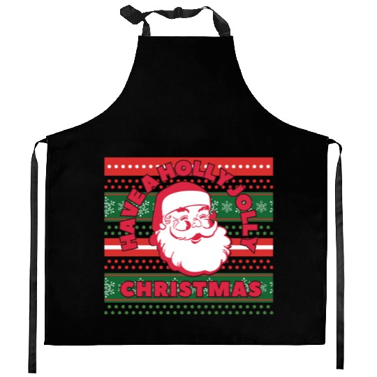 Have a Holly Jolly Christmas, vintage Kitchen Aprons