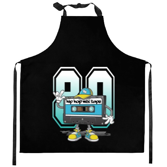 Hip-hop mix tape Kitchen Aprons