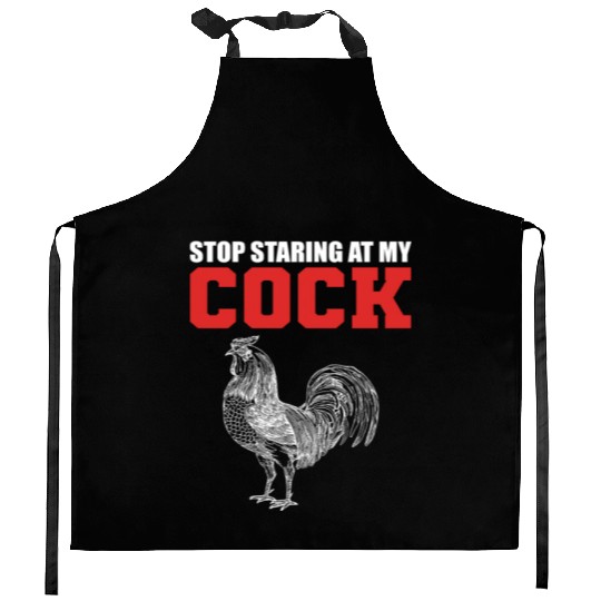 Stop Staring Joker or Comedian Gift Kitchen Aprons