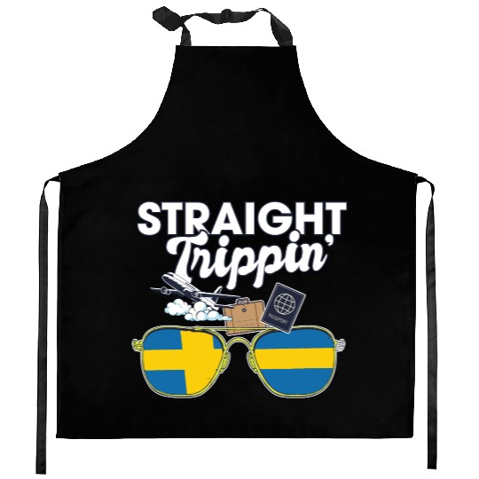 Straight Trippin' Sweden Vacation Tour Travel Kitchen Aprons