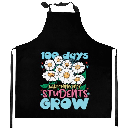 Vintage for Teacher 100th Day 100 Days Of School Kitchen Aprons