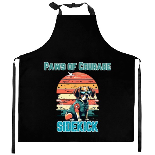 Courageous Canine Companion Kitchen Aprons