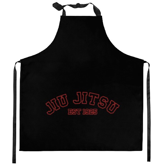 Vintage Brazilian Jiu Jitsu Workout Sport Design Kitchen Aprons