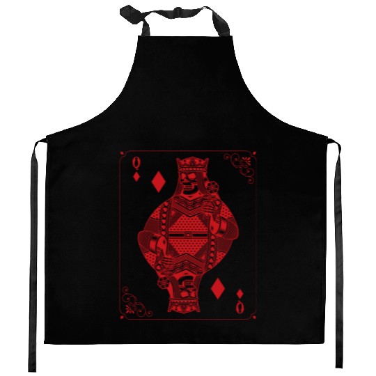 Gothic Card Game Scary Halloween Lovers Kitchen Aprons