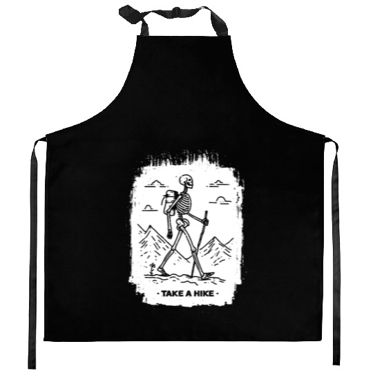 Take a Hike - White Ink Kitchen Aprons