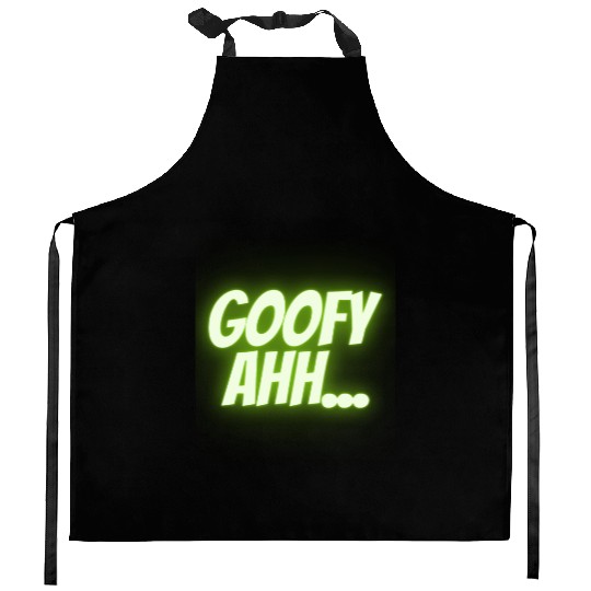 Gooeey Green Goofy Ahh Kitchen Aprons