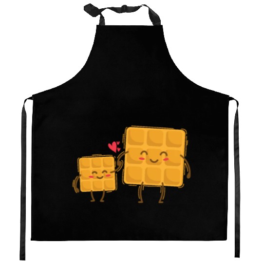 Waffle Mom with Waffle Child Dough Pastry Kitchen Aprons