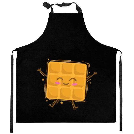 funny Waffle Pastry Baker Dough Kitchen Aprons