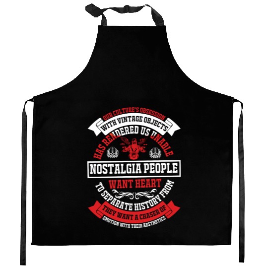 Nostalgia People Wants Hearts Kitchen Aprons