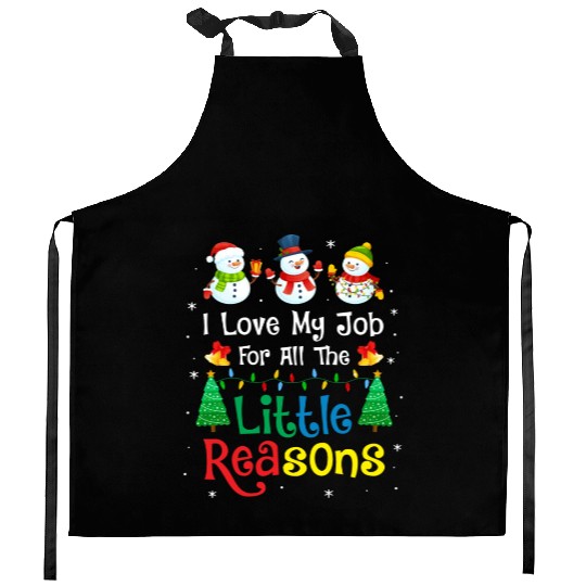 Daycare Teacher Christmas I Love My Job For All Kitchen Aprons