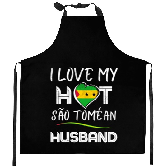 São Toméan Husband Proud Wife Kitchen Aprons