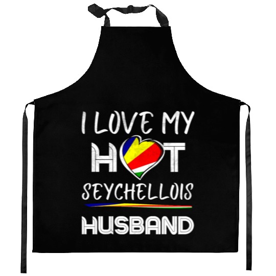 Seychellois Husband Proud Wife Kitchen Aprons