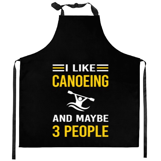 3 People Canoeing Canoe Kitchen Aprons