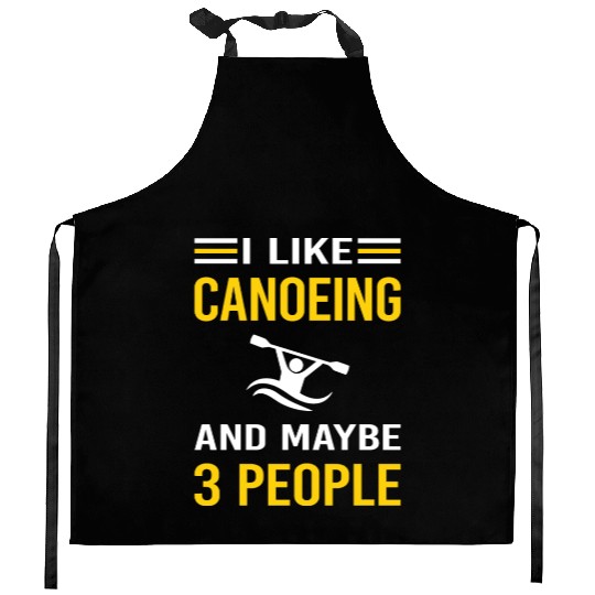 3 People Canoeing Canoe Kitchen Aprons
