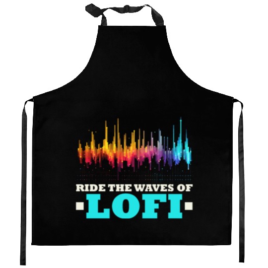 Lofi Music Lover Low Fidelity Japanese Aesthetic Kitchen Aprons