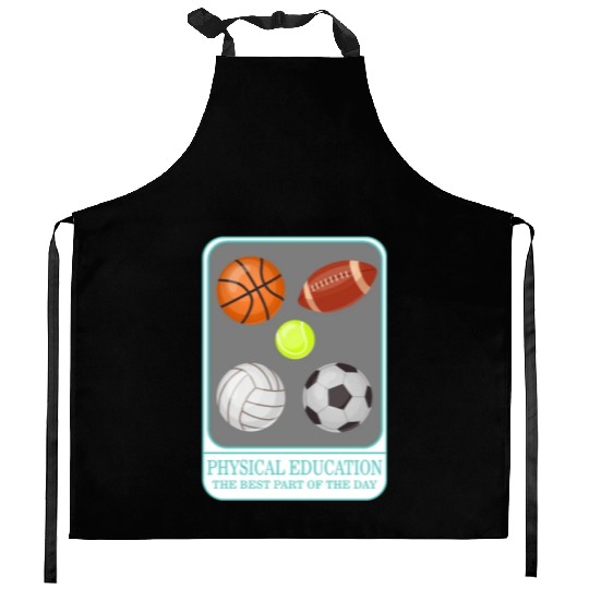 Physical Education Teacher Kitchen Aprons, P.E. Physical