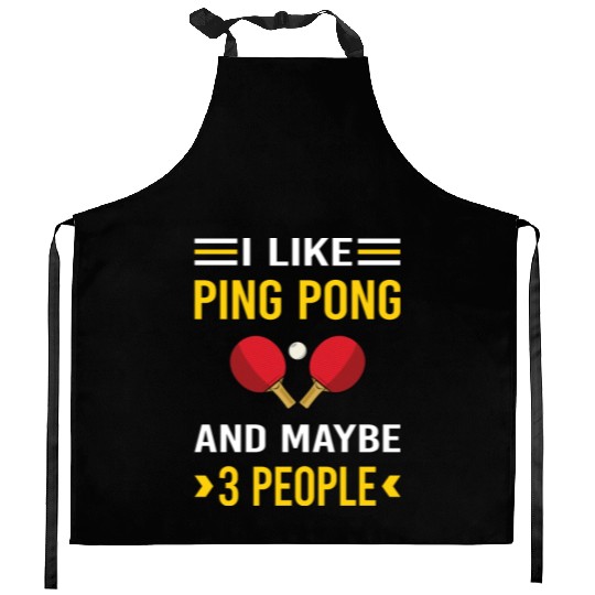 3 People Ping Pong Table Tennis Kitchen Aprons