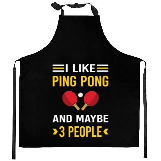 3 People Ping Pong Table Tennis Kitchen Aprons