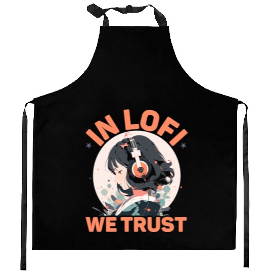 Lofi Music Lover Low Fidelity Japanese Aesthetic Kitchen Aprons