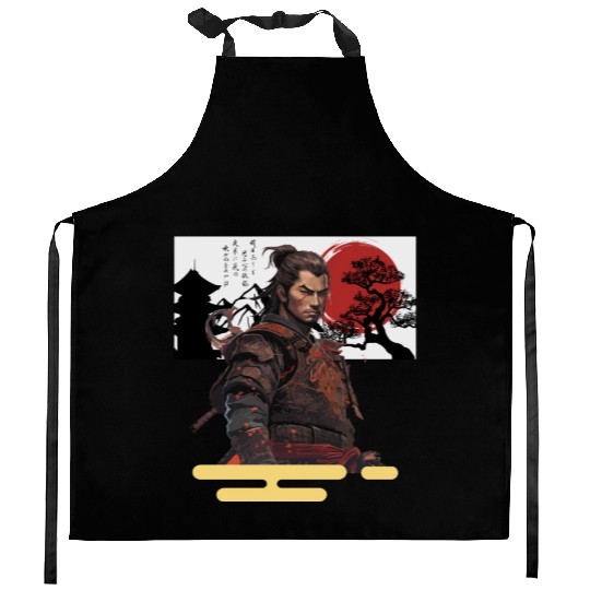 Brave Samurai Kitchen Aprons