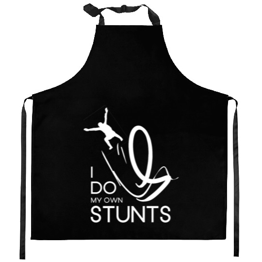 "I Do My Own Stunts" Daredevil Design Kitchen Aprons