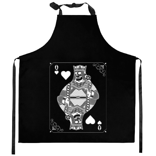 Jack of Hearts Gothic Card Games Halloween Kitchen Aprons