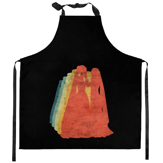 Lesbian Couple Romantic Wedding Wife Retro Kitchen Aprons