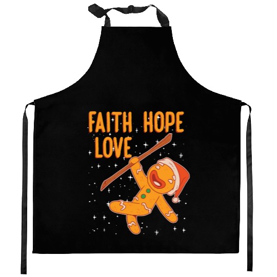 Faith Hope Love Religious Christmas Costume Kitchen Aprons