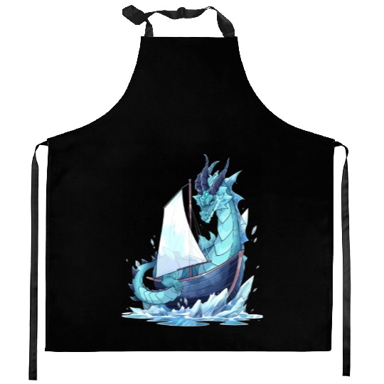 Ice Sailing Dragon Ice Sailor Ice Boating Yachting Kitchen Aprons