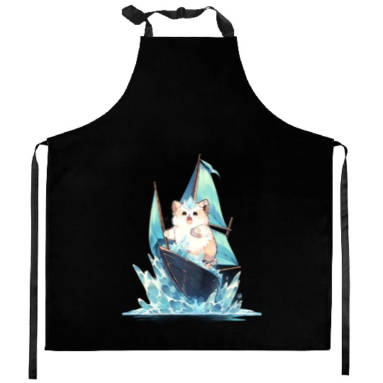 Ice Sailing Hamster Ice Sailor Ice Boating Kitchen Aprons