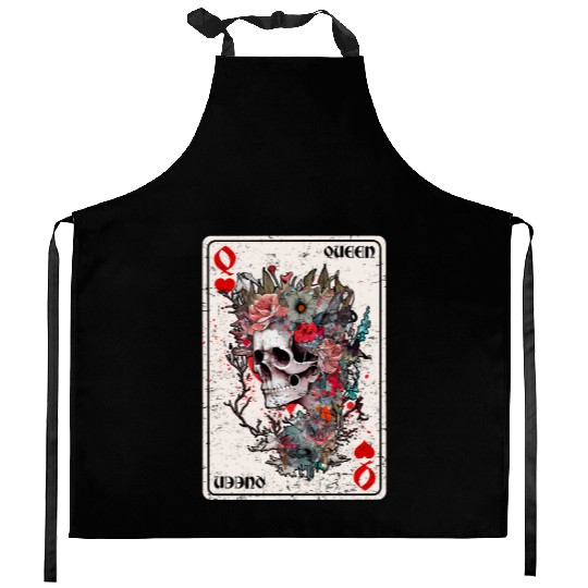 Queen of Hearts Card Game Horror Heart Queen Kitchen Aprons