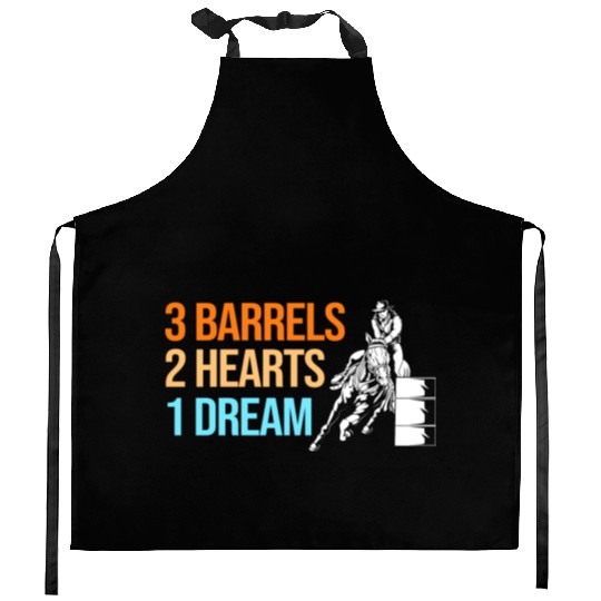 Barrel Racing Western 3 Barrels 2 Hearts 1 Dream Kitchen Aprons