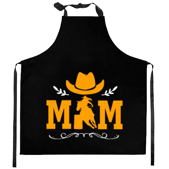 Mothers Day Cowgirl Horse Barrel Racing Mom Kitchen Aprons
