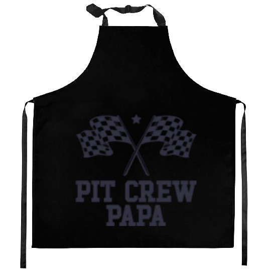 Pit Crew Papa Racing Enthusiast Racer Birthday Kitchen Aprons