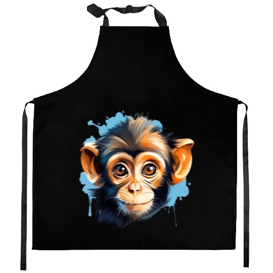 Cute Monkey for Kids for a Kid Kitchen Aprons