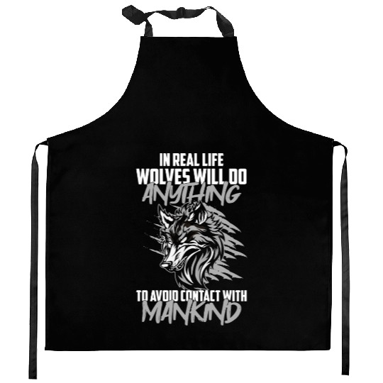 Wolf Wilderness Wolfpack Kitchen Aprons